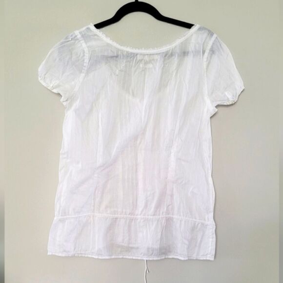 FINAL SALE🌷Ruehl White Button down top size Small - Picture 13 of 16